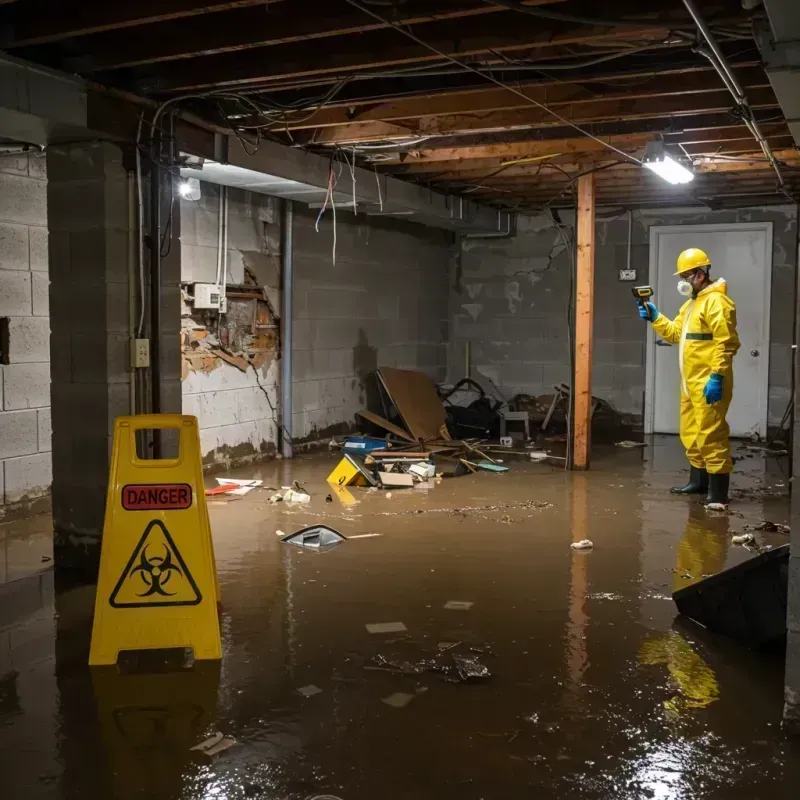 Flooded Basement Electrical Hazard in Atoka, NM Property